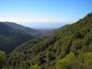 River Chillar valley looking towards Nerja     